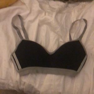 Black and grey bra